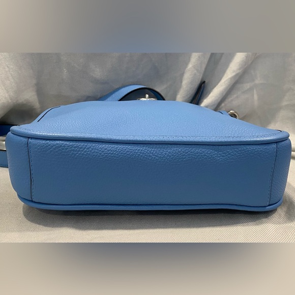 Coach Chaise Pebbled Blue Crossbody Bag - Picture 3 of 11